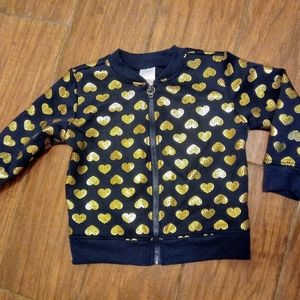 WONDER NATION SZ 2T INFANT GOLD HEART JACKET